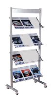 Kerkmann Prospektregal Ecoline silber DIN A4 70,0 x 35,0...