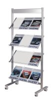 Kerkmann Prospektregal Ecoline silber DIN A4 70,0 x 35,0...