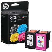 HP 308(6L6S6UE) schwarz, color Druckerpatronen, 2er-Set