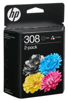 HP 308(6L6S6UE) schwarz, color Druckerpatronen, 2er-Set