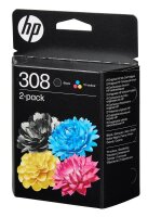 HP 308(6L6S6UE) schwarz, color Druckerpatronen, 2er-Set
