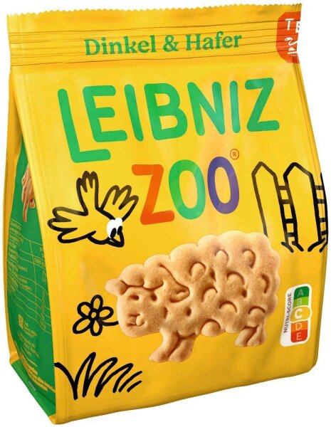 LEIBNIZ Zoo Dinkel & Hafer Kekse 125,0 g, 1 St.