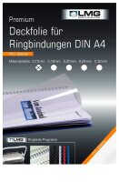 LMG Deckfolien für Bindemappen PREMIUM transparent,...
