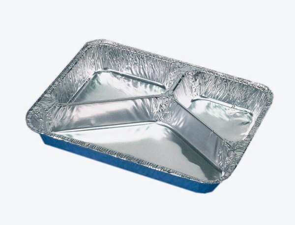 STARPAK Menüschalen mit Deckel silber 760,0 ml, 50 St.