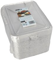 STARPAK Menüschalen mit Deckel silber 760,0 ml, 50 St.
