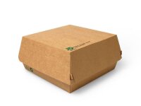 PAPSTAR Burger-Boxen braun 17,0 x 17,0 cm, 25 St.