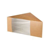 PAPSTAR Einweg-Sandwichboxen braun 12,3 x 12,3 cm, 50 St.