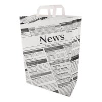 PAPSTAR Papier-Tragetaschen Newsprint weiß 32,0 x...
