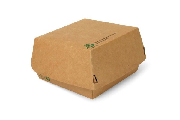 PAPSTAR Burger-Boxen braun 12,5 x 12,5 cm, 80 St.