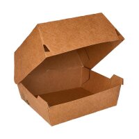 PAPSTAR Burger-Boxen braun 12,5 x 12,5 cm, 80 St.