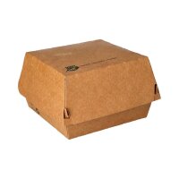 PAPSTAR Burger-Boxen braun 12,5 x 12,5 cm, 80 St.