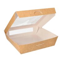 PAPSTAR Feinkostboxen pure braun 19,0 x 19,0 cm, 25 St.