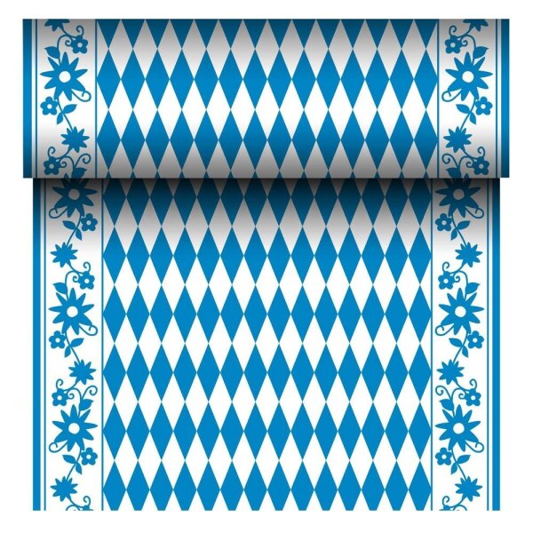STARPAK Tischläufer soft selection blau, weiß 40,0 cm x 24,0 m, 1 Rolle