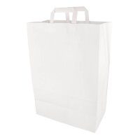 PAPSTAR Papier-Tragetaschen weiß 32,0 x 44,0 cm, 50...
