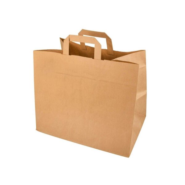 PAPSTAR Papier-Tragetaschen braun 32,0 x 27,0 cm, 50 St.