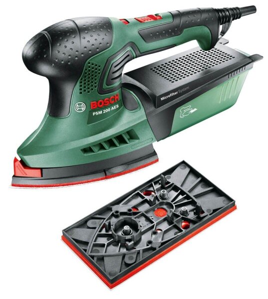 BOSCH Home & Garden PSM 200 AES + SystemBox Multischleifer 200 W