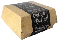 PAPSTAR Burger-Boxen pure braun 18,0 x 18,0 cm, 50 St.