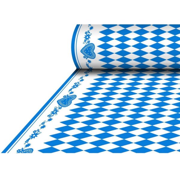 PAPSTAR Tischdecke 84501 blau, weiß 118,0 cm x 25,0 m, 1 Rolle