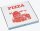 STARPAK Pizzakartons weiß, rot 30,0 x 30,0 cm, 100 St.