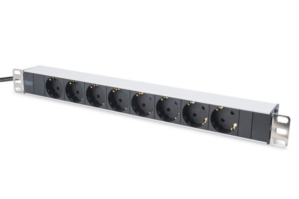 DIGITUS DN-95401 8-fach Steckdosenleiste für Serverschrank 2,0 m weiß