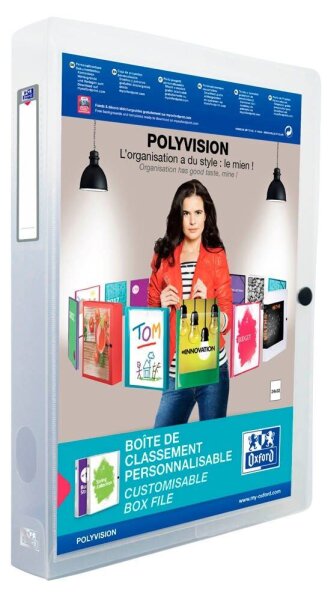 OXFORD Heftbox Polyvision 4,0 cm transparent, 1 St.