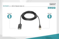 DIGITUS USB 2.0 USB-Kabel  DA-70130-4 5,0 m schwarz, 1 St.