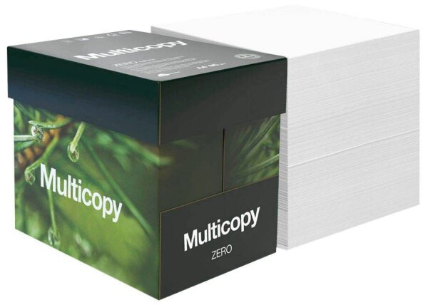 Multicopy Kopierpapier Zero DIN A4 80 g/qm 2.500 Blatt Maxi-Box