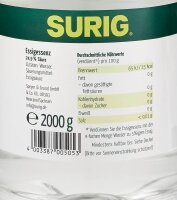 SURIG Essigessenz Essig 2,0 l