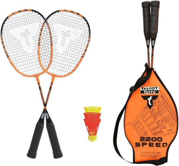 TALBOT torro® Badminton-Set schwarz, orange