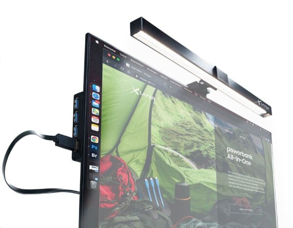 XLAYER LED Monitor-Lampe  schwarz 6 W