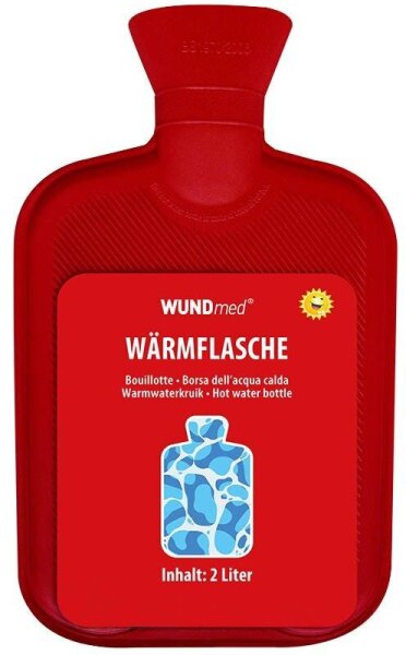 WUNDmed® 2 Liter Wärmflasche rot