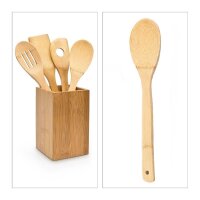 relaxdays Küchenhelfer-Set Holz, 5 St.