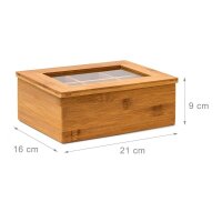 relaxdays Teebox braun 22,0 x 16,0 cm, 1 St.