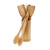 relaxdays Küchenhelfer-Set Holz, 7 St.