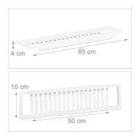 relaxdays Badewannenablage weiß, 1 St.