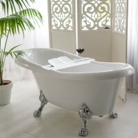 relaxdays Badewannenablage weiß, 1 St.