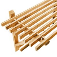 relaxdays Wandgarderobe braun Holz 4 Haken 60,0 x 30,0 cm  ( 10017155_0 )