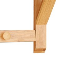 relaxdays Wandgarderobe braun Holz 4 Haken 60,0 x 30,0 cm  ( 10017155_0 )
