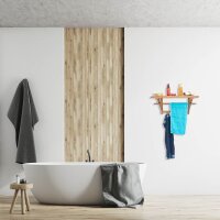 relaxdays Wandgarderobe braun Holz 4 Haken 60,0 x 30,0 cm  ( 10017155_0 )