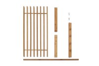 relaxdays Wandgarderobe braun Holz 4 Haken 60,0 x 30,0 cm  ( 10017155_0 )