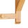 relaxdays Wandgarderobe braun Holz 4 Haken 60,0 x 30,0 cm  ( 10017155_0 )