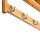 relaxdays Wandgarderobe braun Holz 4 Haken 50,0 x 18,0 cm, 1 St.