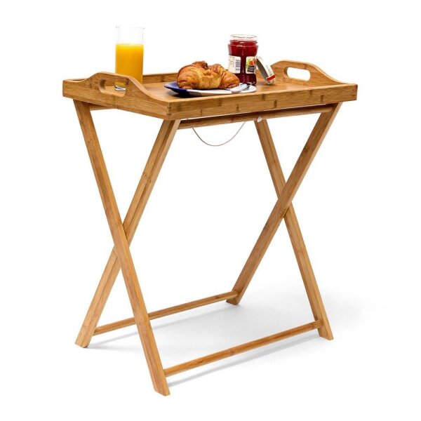 relaxdays Tablett braun rechteckig 55,0 x 35,0 cm  ( 10019136_0 )