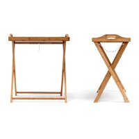 relaxdays Tablett braun rechteckig 55,0 x 35,0 cm  ( 10019136_0 )