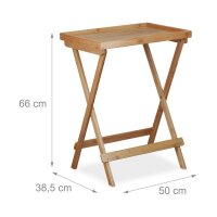 relaxdays Tablett braun rechteckig 50,0 x 38,5 cm, 1 St.