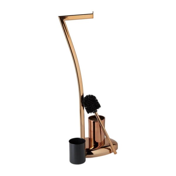 relaxdays WC-Garnitur kupfer Metall, 1 St.