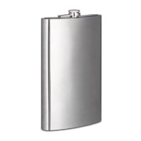 relaxdays Flachmann silber, 1 St.