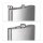 relaxdays Flachmann silber, 1 St.