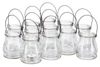 relaxdays Windlichter transparent, 12 St.