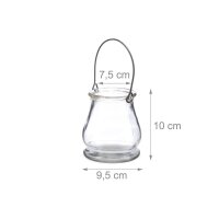 relaxdays Windlichter transparent, 12 St.